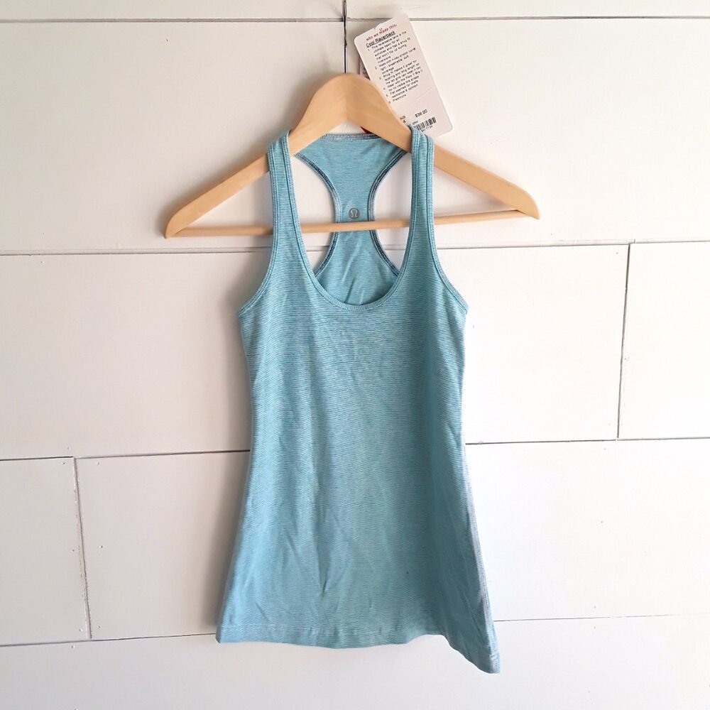 Lululemon size 4 reversible cool racerback tank stripes